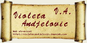 Violeta Anđelović vizit kartica